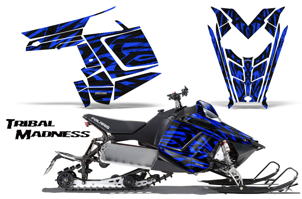 Polaris Rush Graphics Kit Tribal Madness Blue